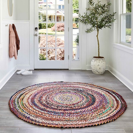 Nuloom Tammara Bohemian Hand Braided Area Rug 4ft MGNM04A-R404